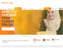 Tablet Screenshot of instaclass.com